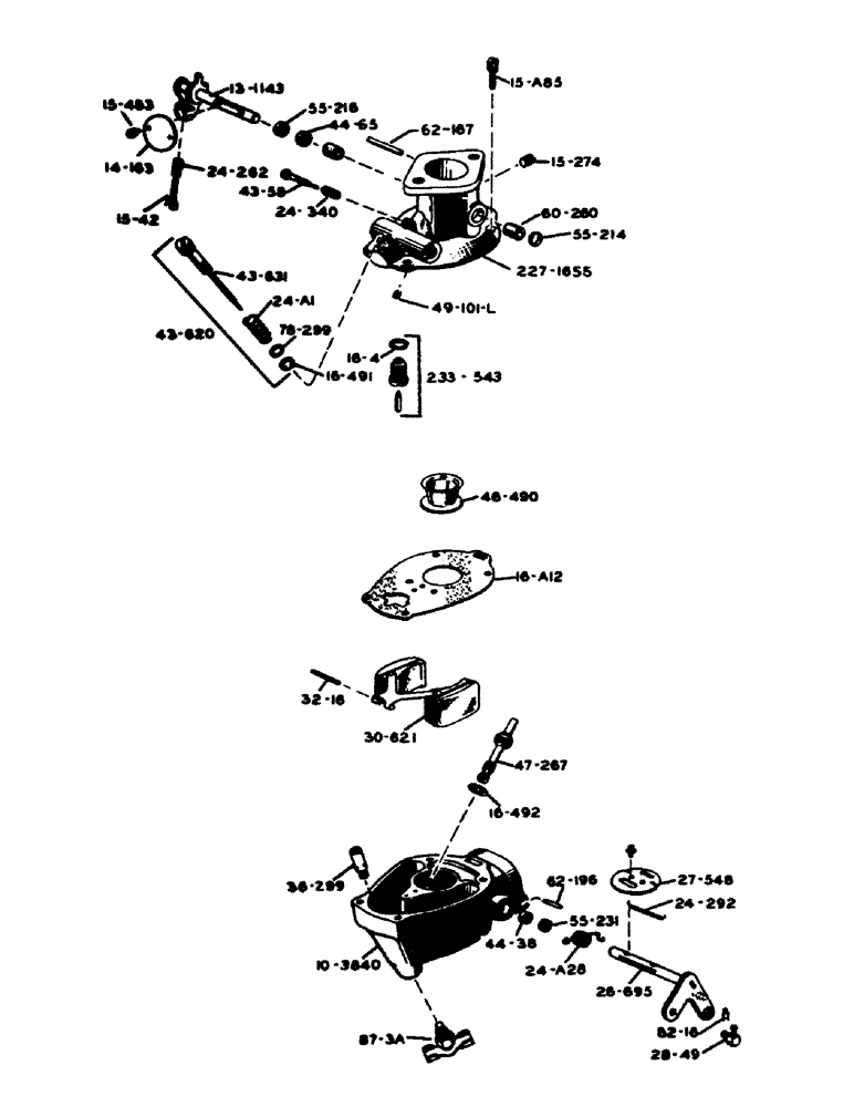 Схема запчастей Case IH 800 - (022) - SPARK IGNITION ENGINE, A20685 MARVEL-SCHEBLER CARBURETOR, MODEL TSX-782 (02) - ENGINE