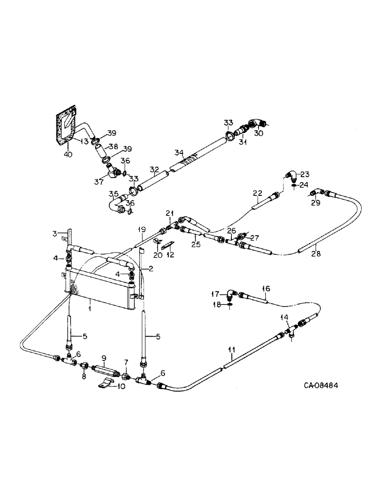 Схема запчастей Case IH 4568 - (10-12) - HYDRAULICS, OIL COOLER & TRANSMISSION CONNECTIONS, 4568 TRACTORS, 4586 TRACTORS W/ S/N 1500 & BELOW (07) - HYDRAULICS