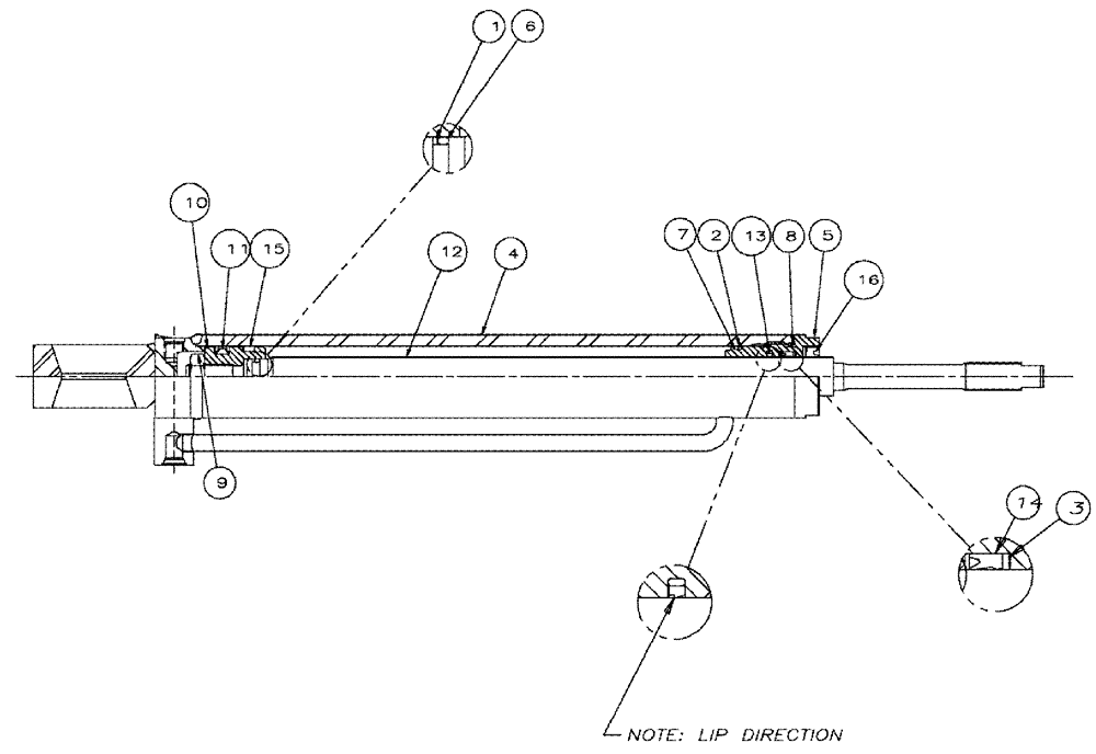 Схема запчастей Case IH SPX3310 - (07-008) - ACTIVE SUSPENSION CYLINDER Cylinders