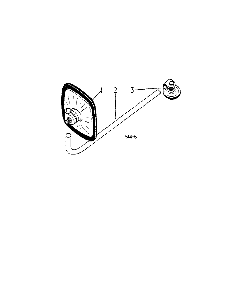 Схема запчастей Case IH 2400 - (13-16[A]) - WING MIRROR, TRACTOR W/O CAB, DOOR HINGE FITMENT (05) - SUPERSTRUCTURE