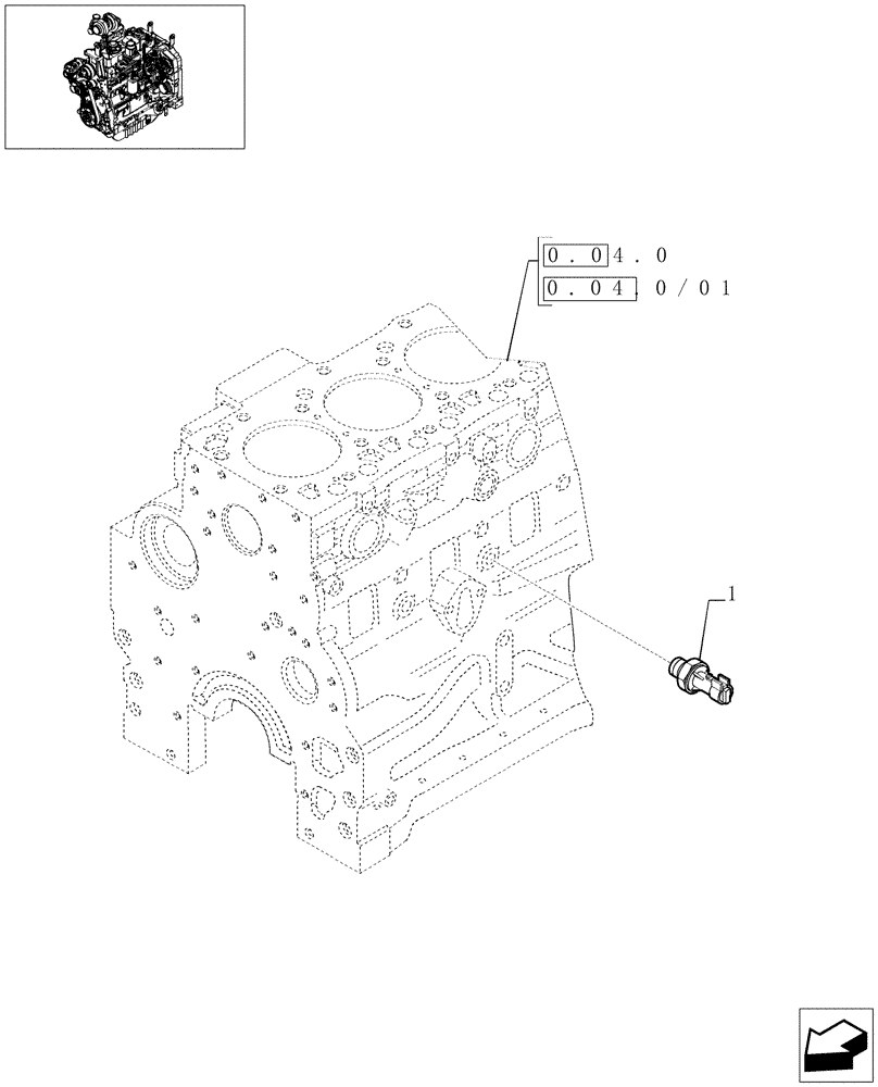 Схема запчастей Case IH MXU130 - (0.27.2) - MOTOR SENSORS (01) - ENGINE