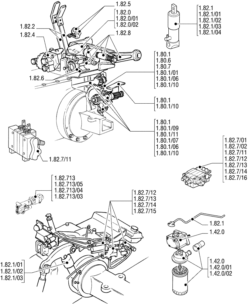 Схема запчастей Case IH JX90U - (SEC. 07) - HYDRAULICS (00) - GENERAL
