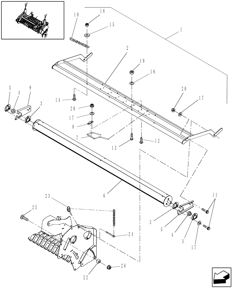 Схема запчастей Case IH RB464 - (18.72) - DIA KIT, 2M WIDE PICKUP, ROLLER WINDGUARD, NORTH AMERICA. (WINDGUARD PLATE & ROLLER) (18) - ACCESSORIES