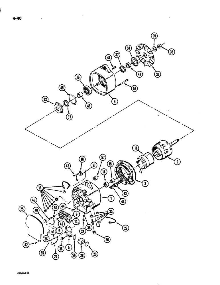 Схема запчастей Case IH 9170 - (4-40) - ALTERNATOR ASSEMBLY (04) - ELECTRICAL SYSTEMS