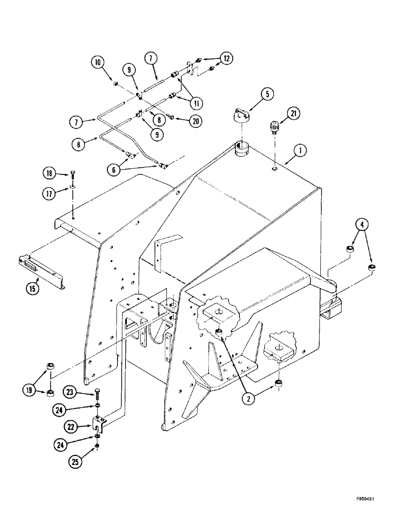 Схема запчастей Case IH 9350 - (9-028) - REAR FRAME (09) - CHASSIS/ATTACHMENTS