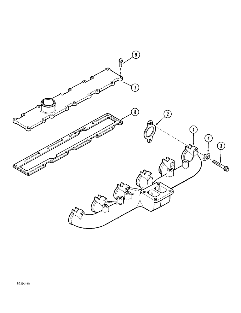 Схема запчастей Case IH 9310 - (2-014) - MANIFOLDS, 6T-830 EMISSIONS CERTIFIED ENGINE, 9310 TRACTOR ONLY, PRIOR TO S/N JEE0036501 (02) - ENGINE