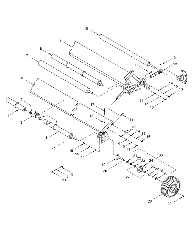 Схема запчастей Case IH 2016 - (20.15[01]) - FRAME, FRONT, BELT TYPE [SWATHMASTER], P.I.N. PMN003045 [PNP002010] & PRIOR (39) - FRAMES AND BALLASTING