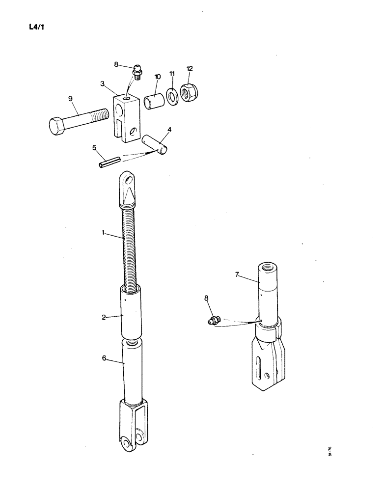 Схема запчастей Case IH 1190 - (L-04) - LIFT ROD, DUAL CATEGORY LINKAGE (09) - IMPLEMENT LIFT