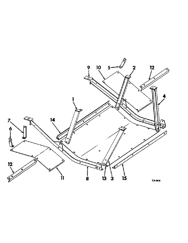 Схема запчастей Case IH 715 - (24-06) - CLEANING FAN, FAN BOTTOM SHIELD (15) - CLEANING