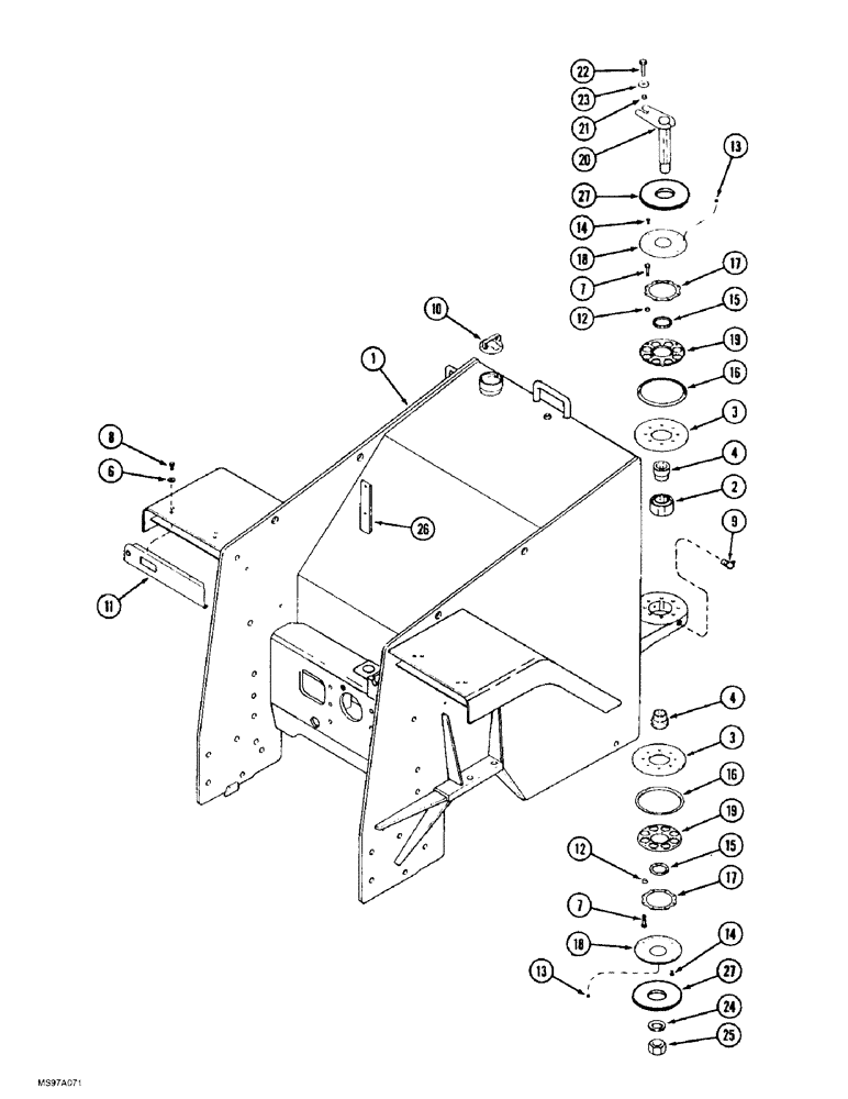 Схема запчастей Case IH 9370 QUADTRAC - (9-028) - REAR FRAME (09) - CHASSIS/ATTACHMENTS