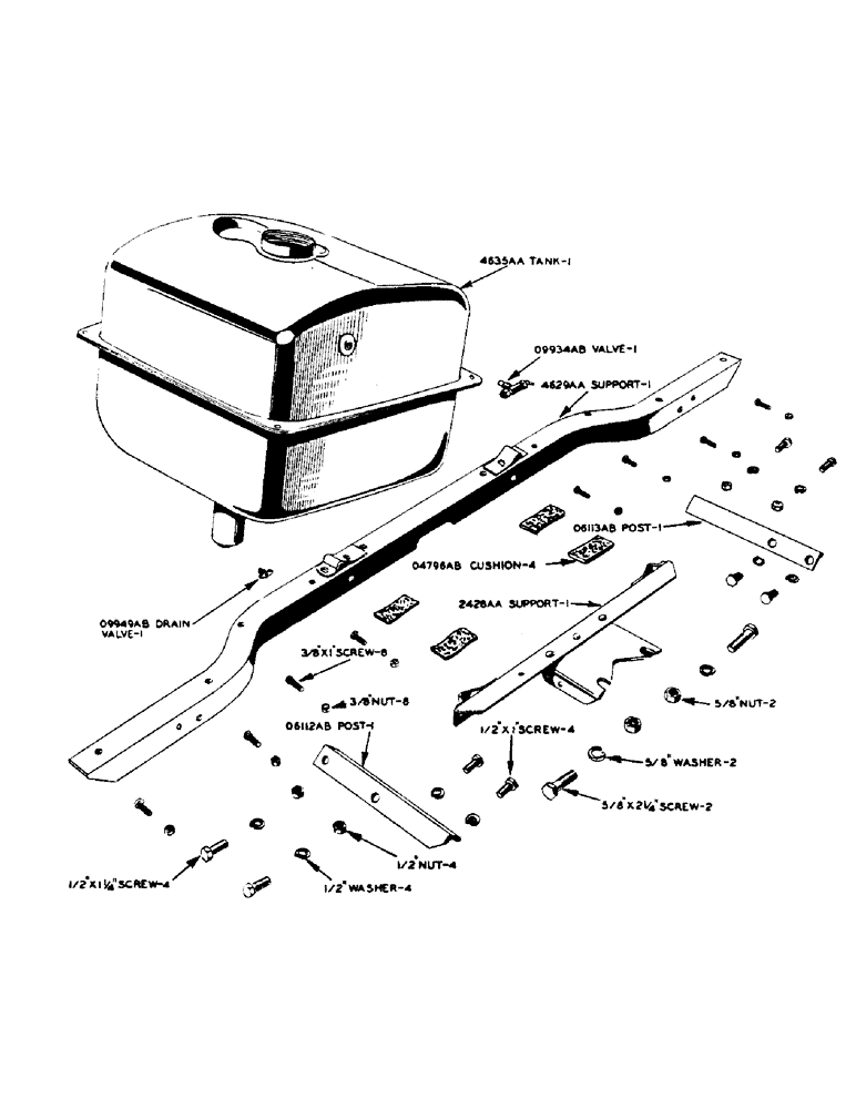 Схема запчастей Case IH 500-SERIES - (026) - FUEL TANK (03) - FUEL SYSTEM