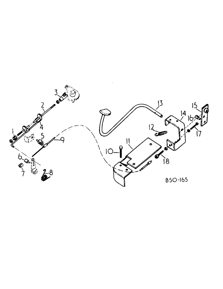 Схема запчастей Case IH 484 - (12-13) - POWER, FOOT PEDAL ACCELERATOR, CABLE TYPE Power