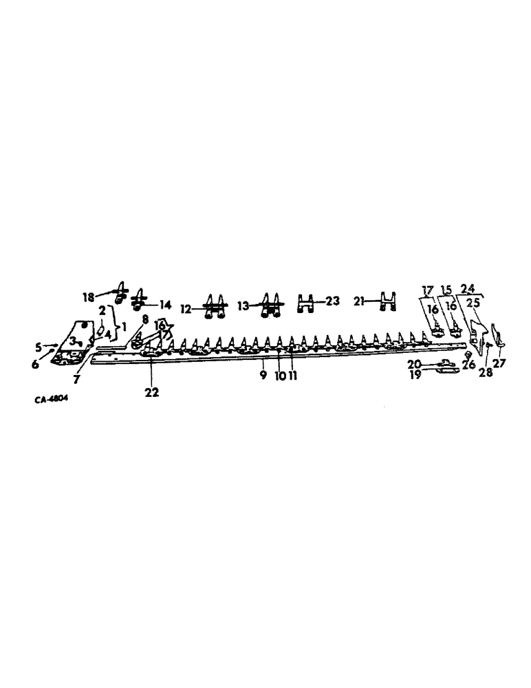 Схема запчастей Case IH 1200 - (L-09) - CUTTER BAR 