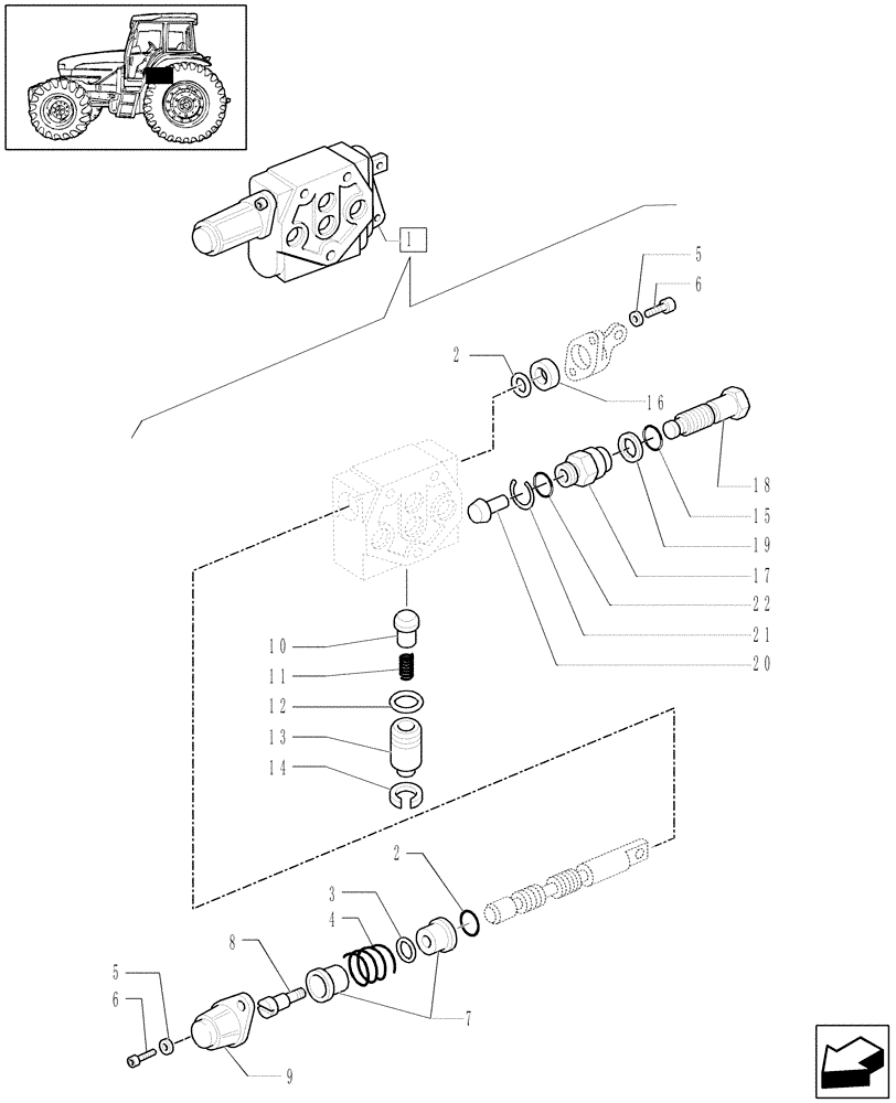 Схема запчастей Case IH JX1090U - (1.82.7/17B) - (VAR.239) 1CONTROL VALVE + 1W/FLOAT + 1W/FLOAT AND KICKOUT - PARTS - C5631 (07) - HYDRAULIC SYSTEM