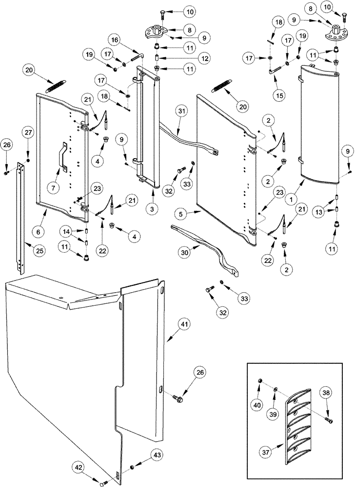 Схема запчастей Case IH 2555 - (09A-29) - PLANT COMPRESSOR - BTW JJC0249565 & JJC0249826 (13) - PICKING SYSTEM