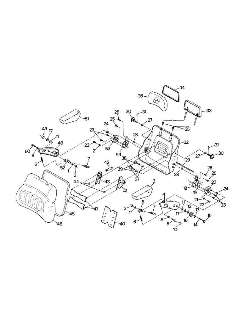 Схема запчастей Case IH CP-1400 - (01-27) - SEAT ASSEMBLY, BACK CUSHION AND ARMREST (10) - CAB