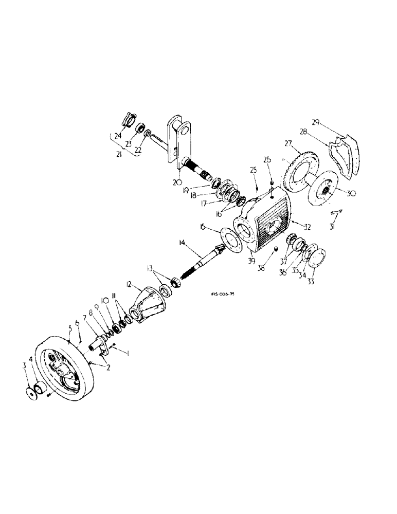 Схема запчастей Case IH 425 - (A-15) - MAIN DRIVE 