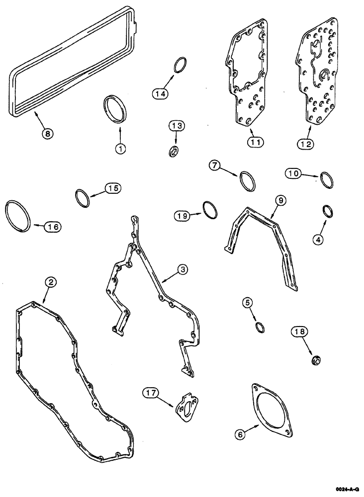 Схема запчастей Case IH 8860 - (10-56) - GASKET KIT (4T-390 EMISSIONS CERTIFIED ENGINE) (PRIOR TO OCTOBER 18, 1999) (10) - ENGINE