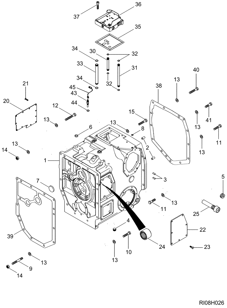 Схема запчастей Case IH MX275 - (06-12) - RANGE TRANSMISSION - HOUSING (06) - POWER TRAIN