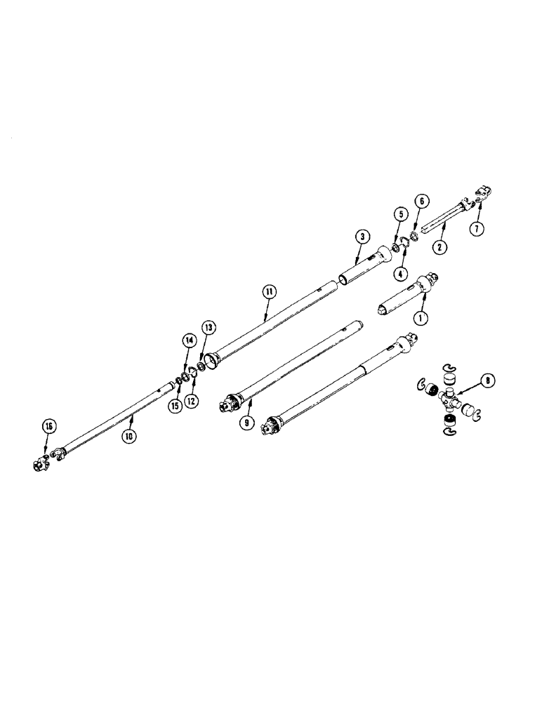 Схема запчастей Case IH 575 - (20[A]) - FH755728 PTO SHAFT, PRIMARY DRIVE 