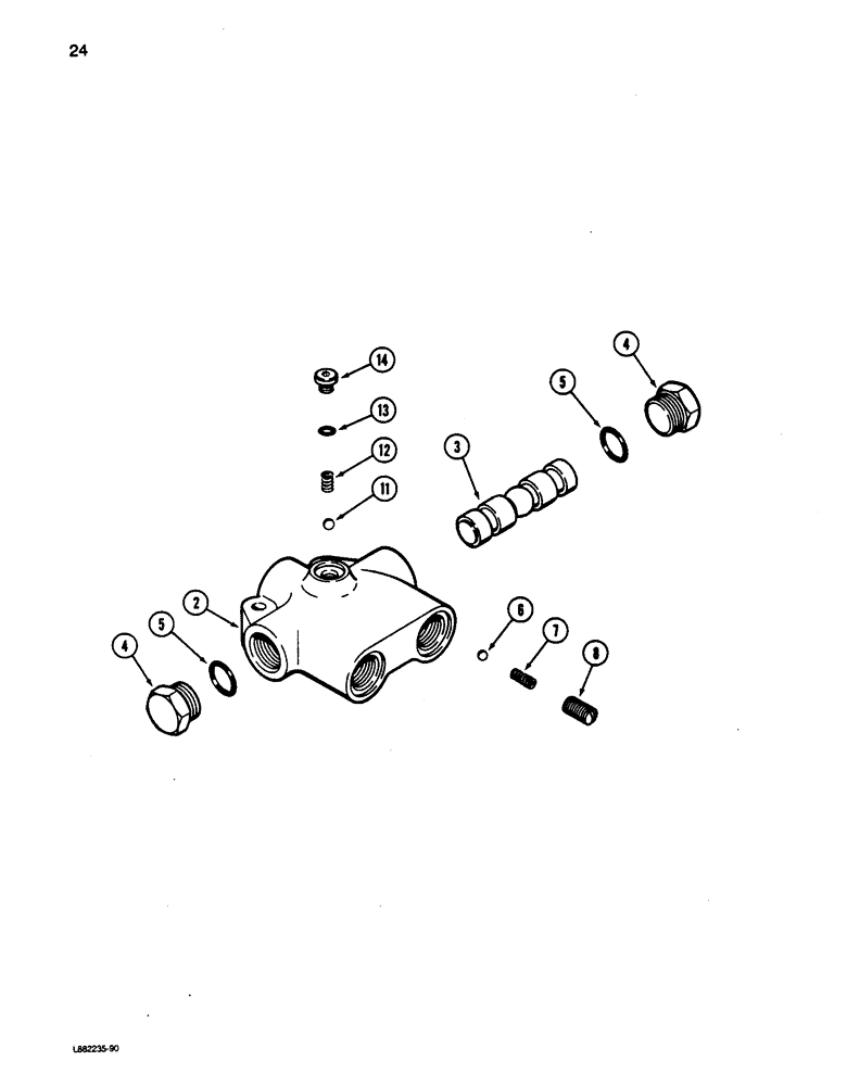 Схема запчастей Case IH 5200 - (24) - 5200 GRAIN DRILL, ALTERNATING MARKER VALVE 