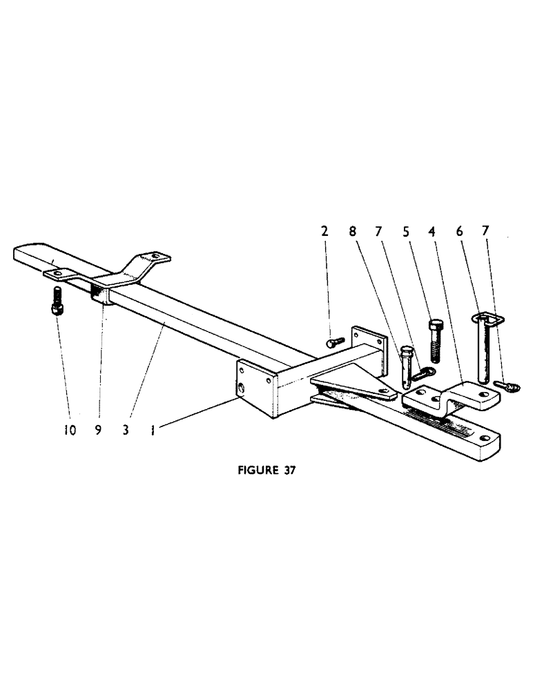 Схема запчастей Case IH 880UF - (56) - REGULAR DRAWBAR Drawbars & Hitches