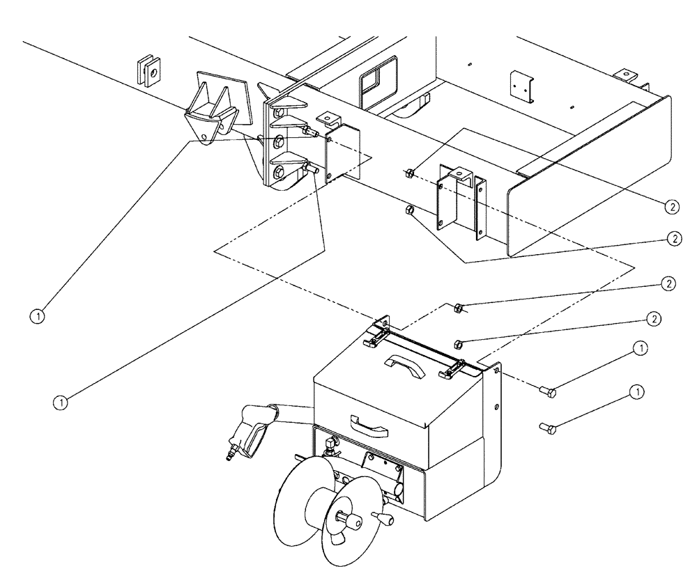 Схема запчастей Case IH FLX810 - (12-009) - PRESSURE WASHER W/WET KIT MOUNT Pressure Washer