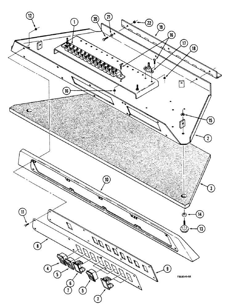 Схема запчастей Case IH 9150 - (9-086) - OVERHEAD DOOR, CAB (09) - CHASSIS/ATTACHMENTS