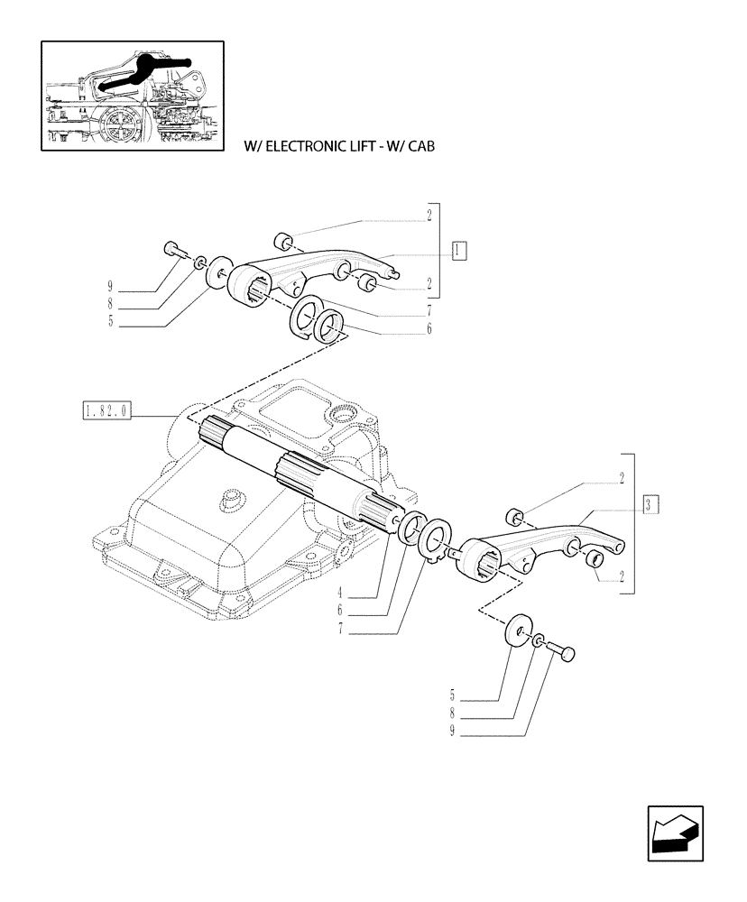 Схема запчастей Case IH MXU110 - (1.82.8/03) - (VAR.929) AUTOMATIC HITCH - (WITH 2 ADDITIONAL JACKS) - LIFT BOOMS (07) - HYDRAULIC SYSTEM