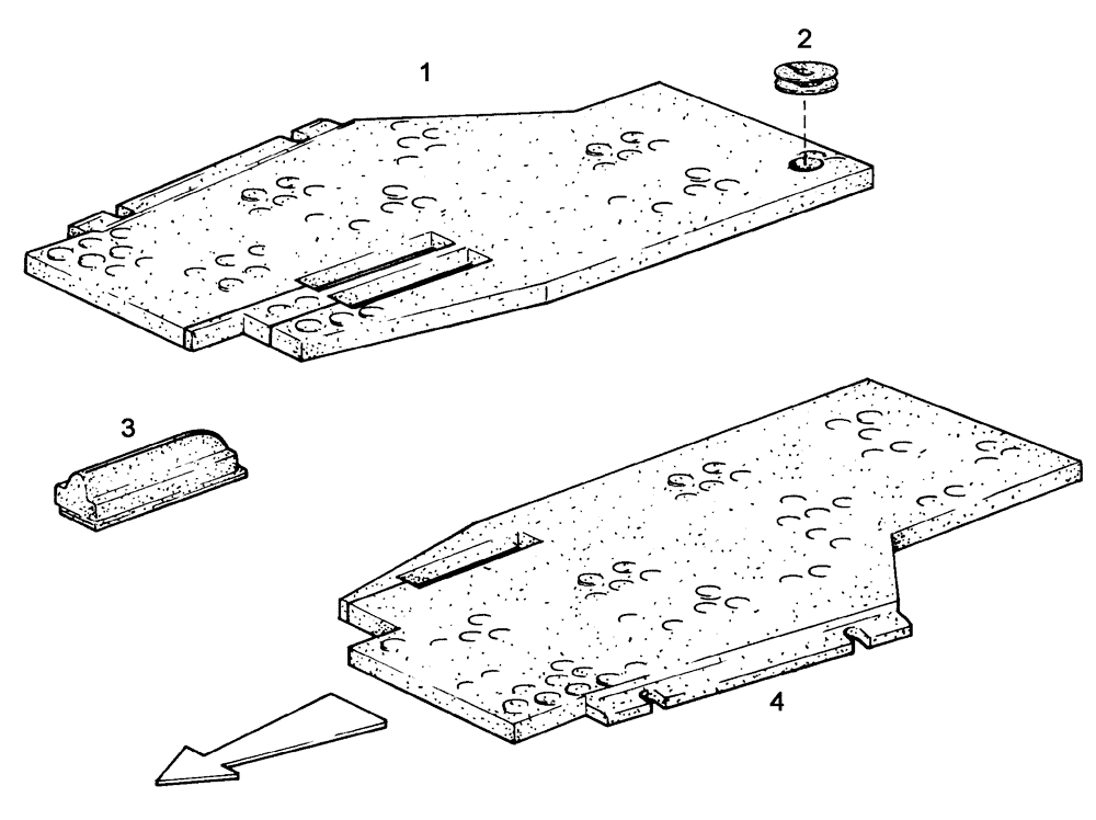 Схема запчастей Case IH C55 - (09B-14[01]) - FLOOR MAT (09) - CHASSIS