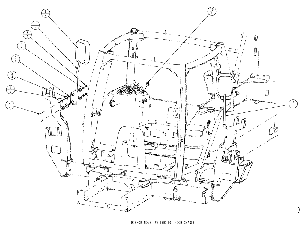 Схема запчастей Case IH SPX3320 - (11-047) - ELECTRIC MIRROR Options