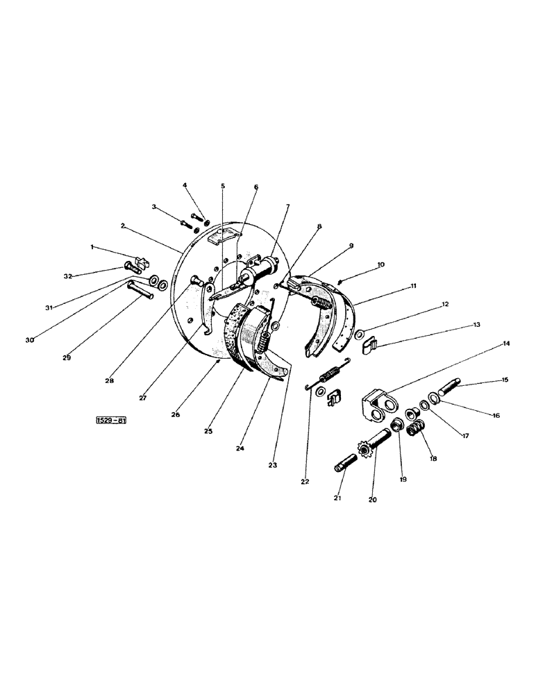 Схема запчастей Case IH 1529 - (013J) - BRAKES, PERROT 