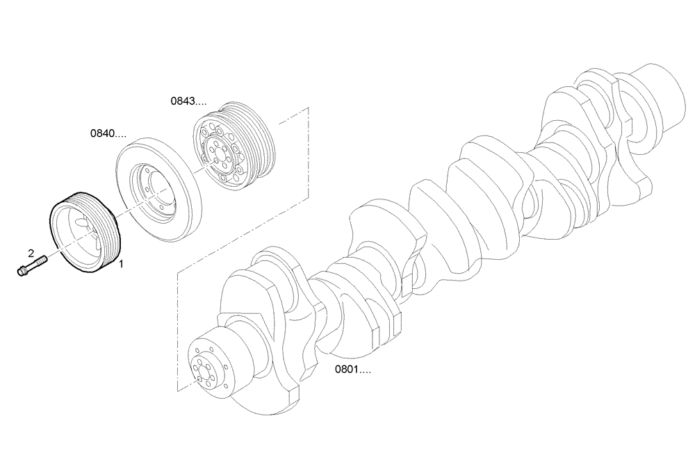 Схема запчастей Case IH F2CE9684E E015 - (0844.002) - DRIVING PULLEY 