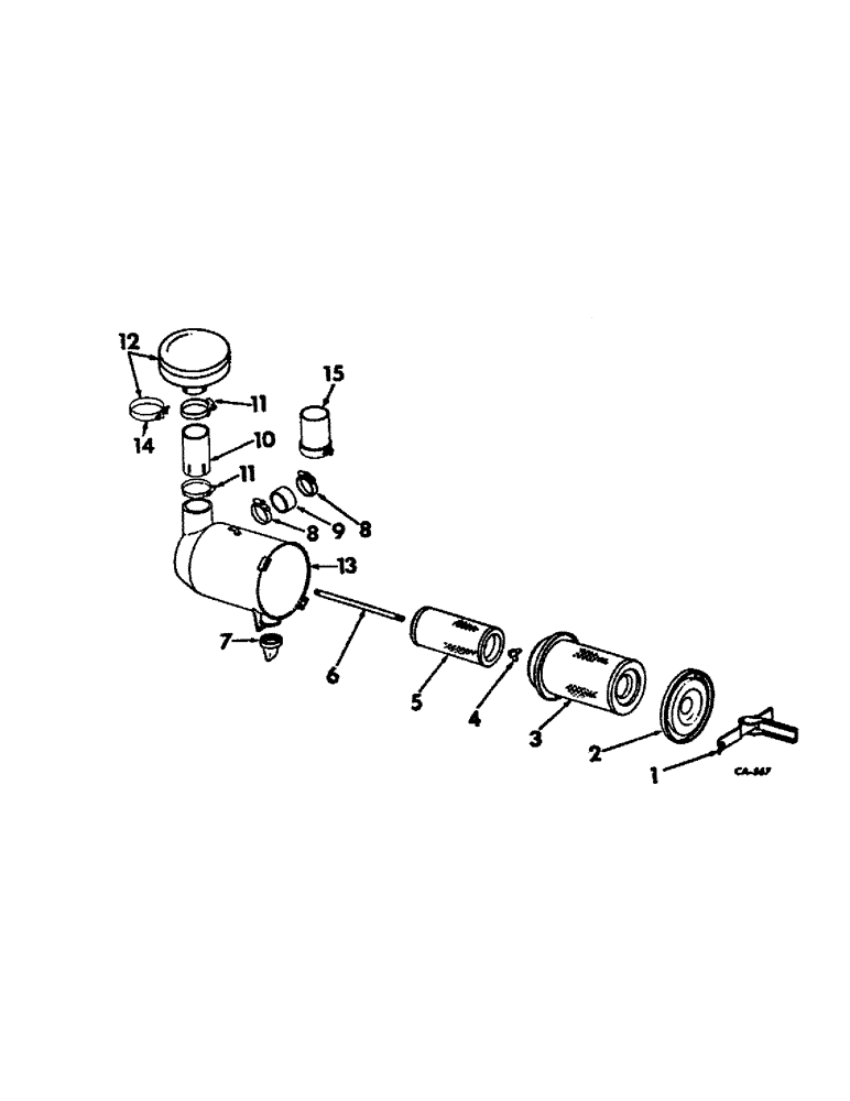 Схема запчастей Case IH 1456 - (12-02) - POWER, AIR CLEANER AND CONNECTIONS Power