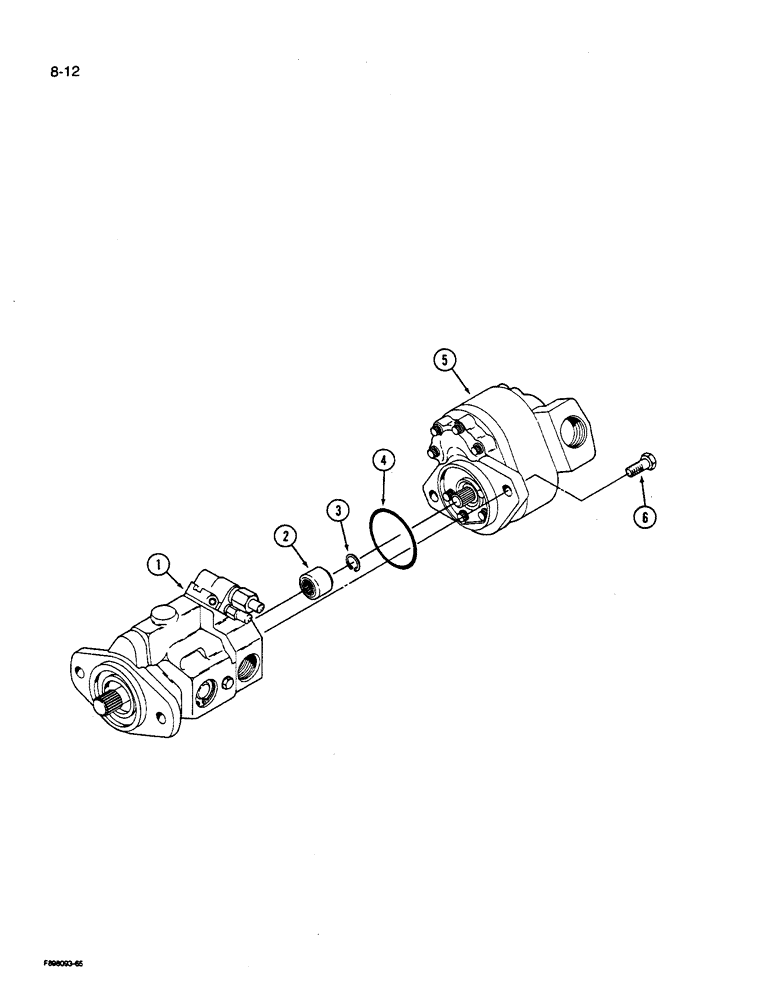 Схема запчастей Case IH 9280 - (8-012) - HYDRAULIC PUMP ASSEMBLY (08) - HYDRAULICS