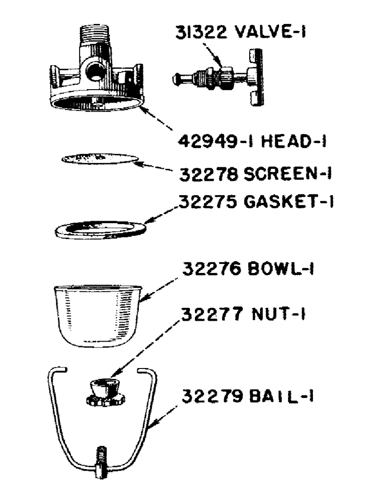 Схема запчастей Case IH DH-SERIES - (047) - FUEL STRAINER, D, DC, DH, DO, DV (03) - FUEL SYSTEM