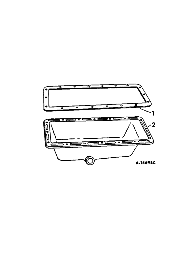 Схема запчастей Case IH 185 - (12-07[1]) - POWER, C-60 ENGINE, CRANKCASE OIL PAN Power