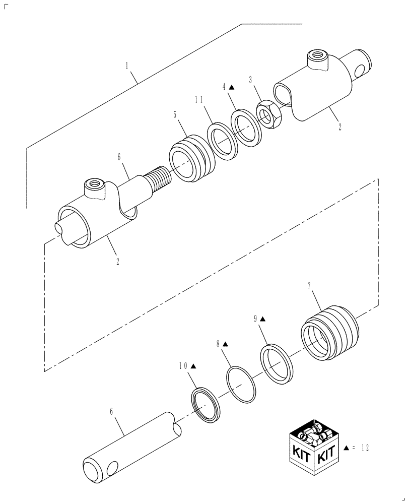 Схема запчастей Case IH DC92F - (07.03) - HYDRAULIC CYLINDER, LIFT, SLAVE, MONARCH (07) - HYDRAULICS