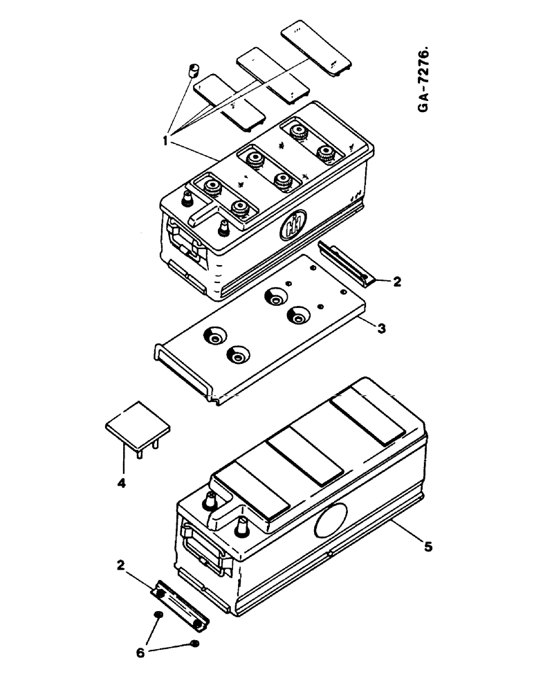 Схема запчастей Case IH 744 - (2C19) - BATTERY (06) - ELECTRICAL