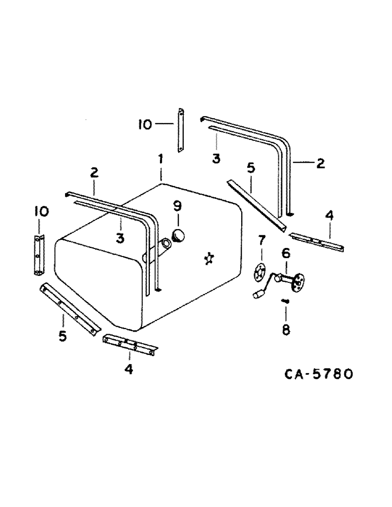 Схема запчастей Case IH 1460 - (12-08) - POWER, FUEL TANK, S/N 7073 AND ABOVE Power