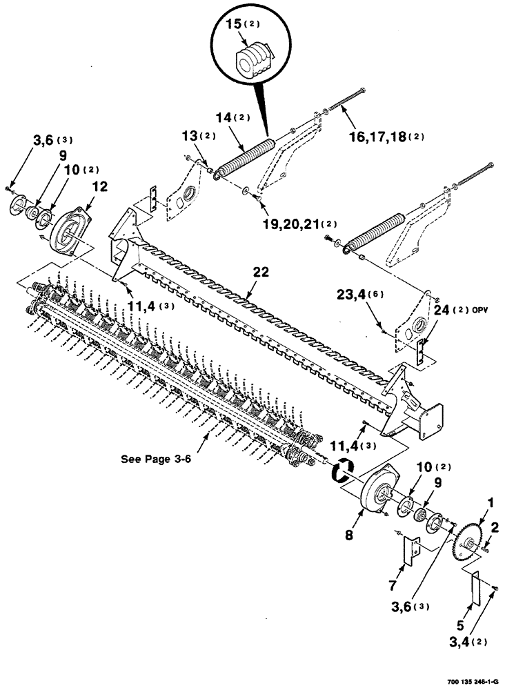 Схема запчастей Case IH RS561 - (03-004) - PICKUP FRAME, FLOTATION AND SUPPORT ASSEMBLIES Pickup