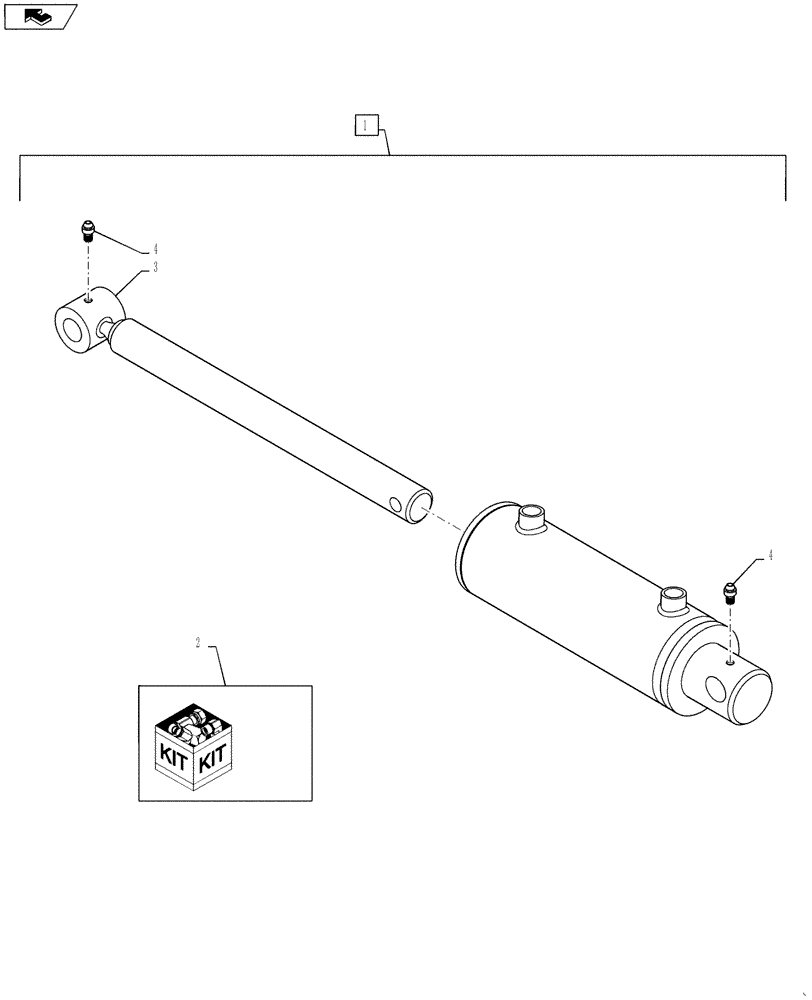 Схема запчастей Case IH 3230 - (35.900.12) - LEVEL CYLINDER BOOM (35) - HYDRAULIC SYSTEMS