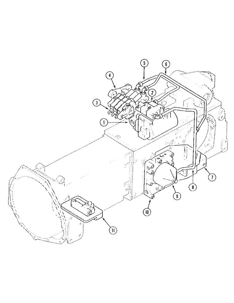 Схема запчастей Case IH 995 - (1-10[1]) - PICTORIAL INDEX, MAIN HYDRAULICS, TRACTOR WITHOUT CAB (00) - PICTORIAL INDEX