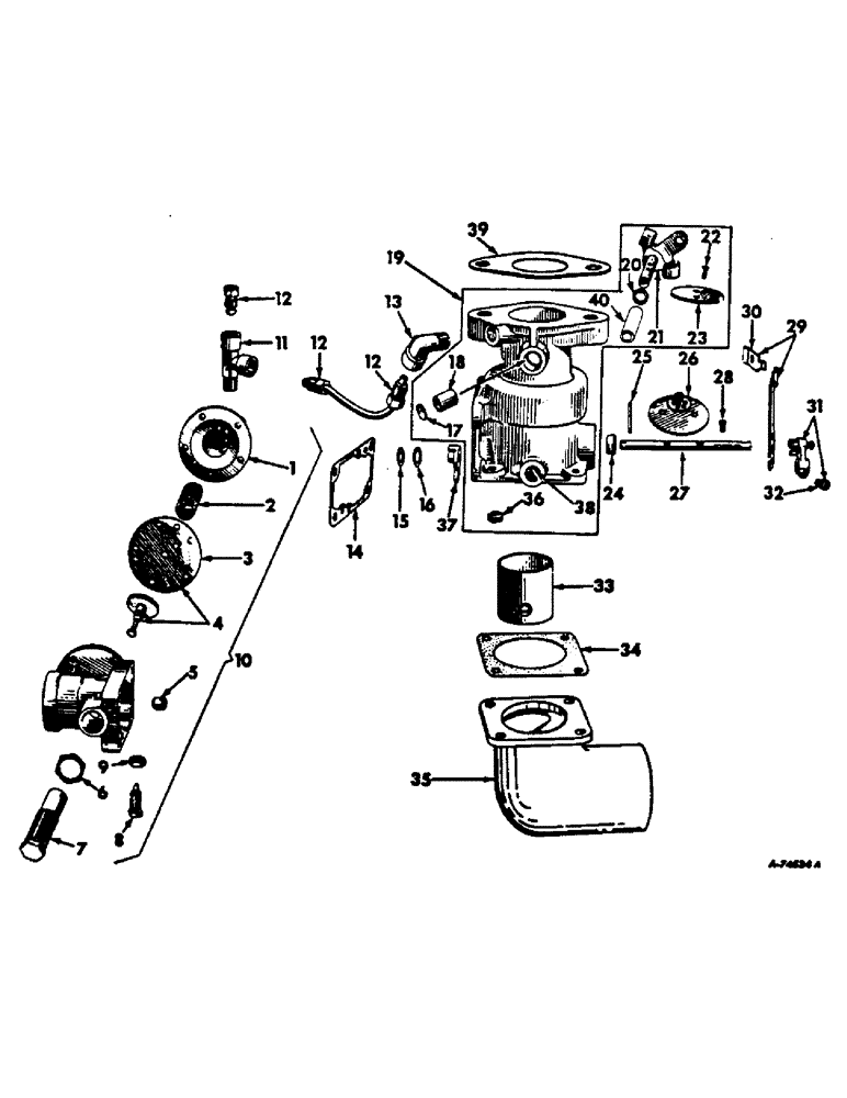 Схема запчастей Case IH C-291 - (D-26) - CARBURETOR, LP GAS 