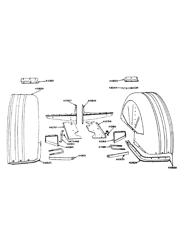 Схема запчастей Case IH 700 - (142) - FENDERS FOR ORCHARD TRACTORS (06) - POWER TRAIN