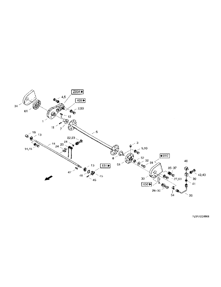 Схема запчастей Case IH PU3F0 - (13) - DRUM (58) - ATTACHMENTS/HEADERS