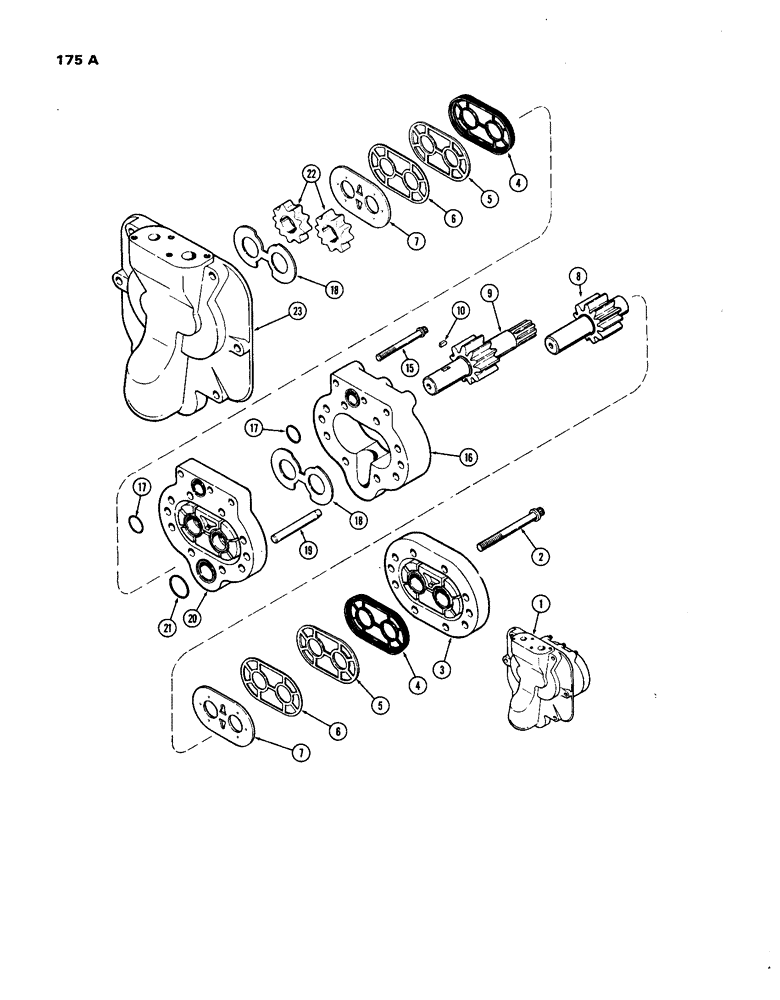 Схема запчастей Case IH 1270 - (175A) - HYDRAULICS, A63302 HYDRAULIC PUMP (08) - HYDRAULICS