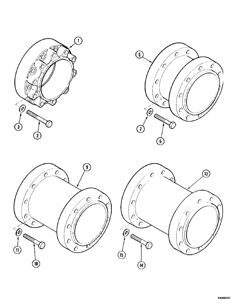 Схема запчастей Case IH MX240 - (6-132) - SPACER, DUAL REAR WHEELS (06) - POWER TRAIN