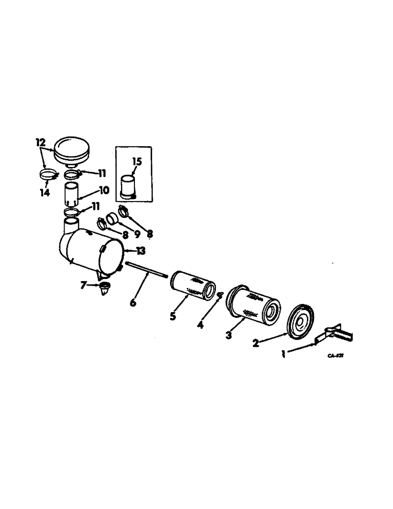 Схема запчастей Case IH 21026 - (12-02) - POWER, AIR CLEANER AND CONNECTIONS (05) - SUPERSTRUCTURE