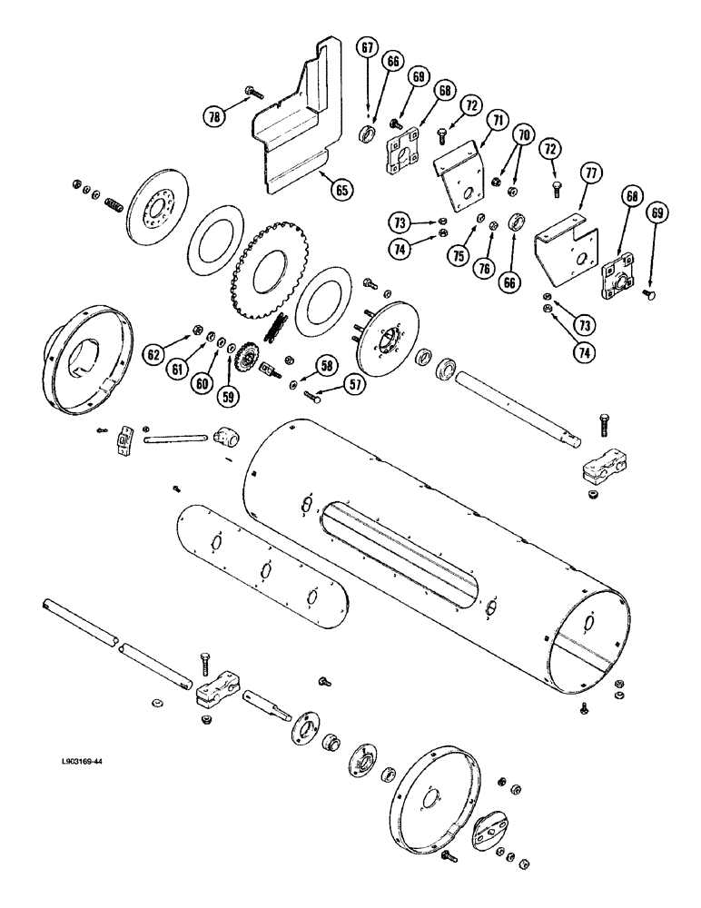 Схема запчастей Case IH 1670 - (9A-34) - FEEDER BEATER TUBE, (CONT) (13) - FEEDER